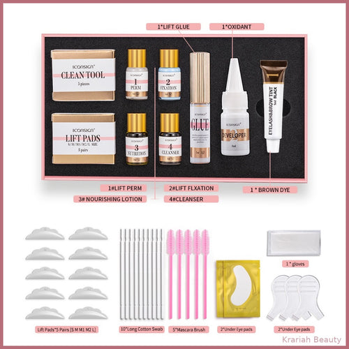 Lash lift and tint kit complete contents